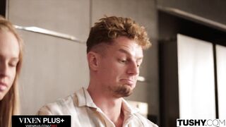 TUSHY Naughty Baddie Britney Dutch Gets DPed By Two Thick Cocks