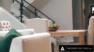 MODERN-DAY SINS - Cuckold MILF Lexi Luna Watches Husband FREE USE Their Babysitter Serena Hill