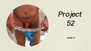 Feminization of the cuckold in a chastity cage