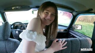 Skinny Shy Teen Fucks New Friend in Car. Cum in Mouth [Deutsch]