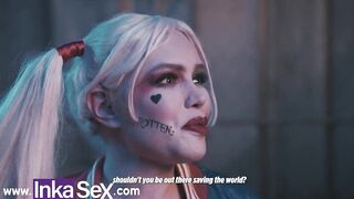 Superman introduces Harley Quinn's bat through the anus to save the world.