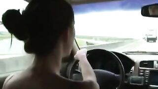 Girls give each other road head 