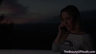 Blonde lesbian teens fingering and tribbing