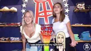chicks in the office barstool tits - cleavage downblouse