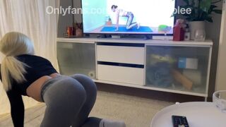 Blonde Swedish girl gets fucked in yoga pants