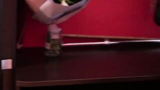 Dominatrix Nika made her slave lick her boots and suck her heels. Then she put the naked slave in sh