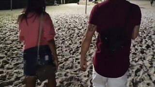 I couldn't resist and ended up giving the single man a blowjob on the beach right in front of his husband.