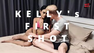 Beautiful asian femboy Kelly in her first hardcore video