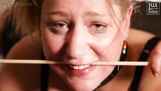 Lesbian Double Domiantion - lezdom, faceslapping, caning with Goddess Aurora and Ms. Pepper