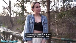 Public Agent - Petite brunette Euro babe sucks and fucks outdoors with stranger hardcore POV hot sex