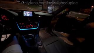 Picking up girl in leather coat