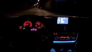 Picking up girl in leather coat