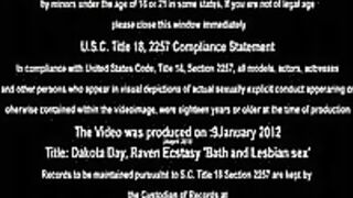 Two horny girls take a bath and give each other orgasams