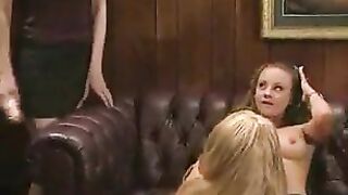 Lesbian Threesome in Office