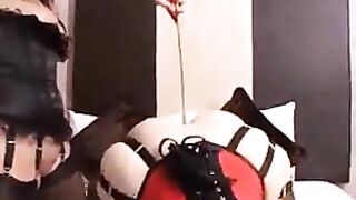 Nylon lesbian spanking