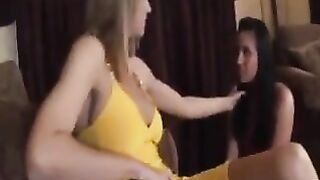 Young girl seduced by mature lesbian