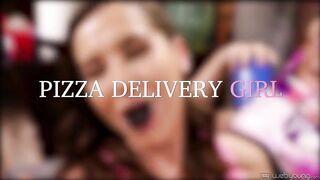Pizza delivery girl joins to lesbian teens