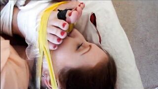 Whitney Morgan & Shauna Ryanne gagged and feet tied to face