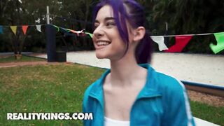 REALITY KINGS - Spiraling Spirit Warms Up With A Blowjob And A Picnic Table Fuck Before The Race
