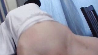 Cute French doll gets a facial after hardcore anal fuck