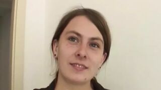 Shy German teen eats spern after rough fuck