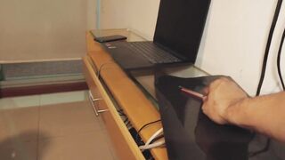 Real estate agents tries to convince their clients to buy the house and receive a massive cum