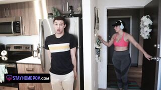 StayHomePOV - Big Assed Latin Girlfriend Licks Whipped Cream Out Of My Hard Cock - Full Movie