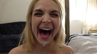 Hot MILF with huge tits gets interviewed while getting rammed