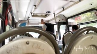 Playing a risky game in a public bus just because why not?
