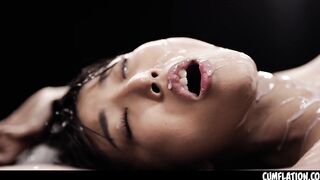 Emiri Momota Cumflation - Asian Babe Taking Load After Load Of Cum Inside Her Pussy And Belly FULL