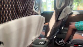Public Dick Flashing in the Bus - Pervert Jerks Off On Girl And She Grabs His Cock