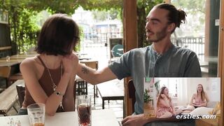 Ersties - Girlfriend masturbates whilst watching boyfriend dating and pleasuring her cute friend EP1