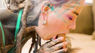 Hard Anal Fuck for Tattoo Girl - Big Cook destroys her asshole - ATM Hardcore Assfuck with Creampie
