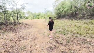 Thai young woman Amateur Outdoor Fuck – POV Creampie In Nature Thai audio