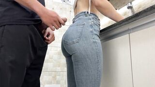 Cumming in my Maid's Jeans while she Washes Dishes in the Kitchen (FREE USE)