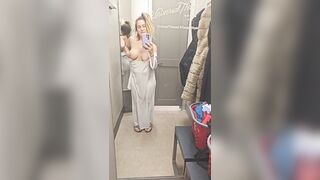 Masturbating and ACCIDENTAL Squirt in Target Changing Room!