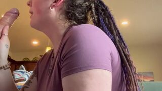 PAWG Hotty next door SWALLOWS CUM for the 1st time!