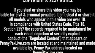 RedHead Penny Pax & Shane Blair Scissor Fuck Their Cunts!