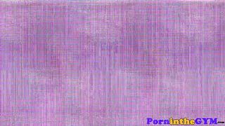 Athletic babe tribbing her gym trainer 