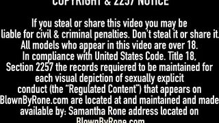 Young Babe Samantha Rone Is Fucked By Wild Lesbo Lily Cade!