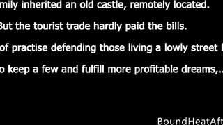 Slaves Homecoming: Slave Moans Under Busty Blonde's Strap-on