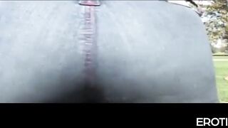 Ebony gal gets it hard in the snatch aperture