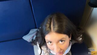 Teach Conductor Caught Passenger Jerking Off, But Wasn't Constrained and Jumped on His Dick