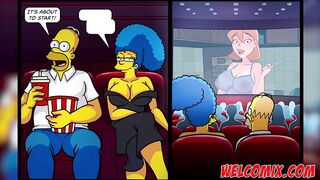 Screwing his wife at the cinema! Simptoons