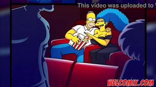Screwing his wife at the cinema! Simptoons