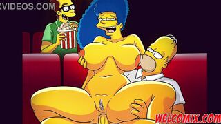 Screwing his wife at the cinema! Simptoons