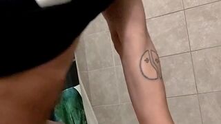 Couldn't resist sneaking one more go with bro's toy cunt