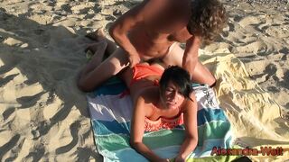 Caught on the beach by strangers! Alexandra Wett