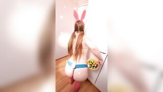 Have u seen the Easter Bunny yet? Hottie in bunny suit.