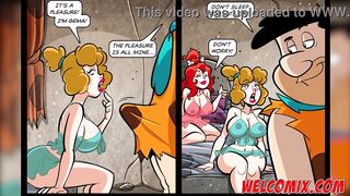 Screwing 2 virgins chick at the same time! Flintstones Cartoons porn